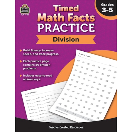 Timed Math Facts Practice - Division